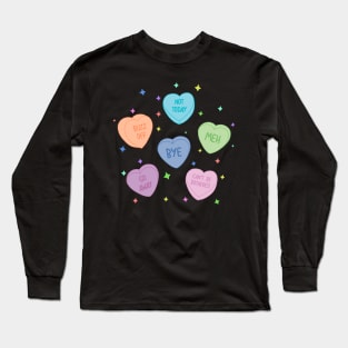 Funny Candy Conversation Hearts Long Sleeve T-Shirt